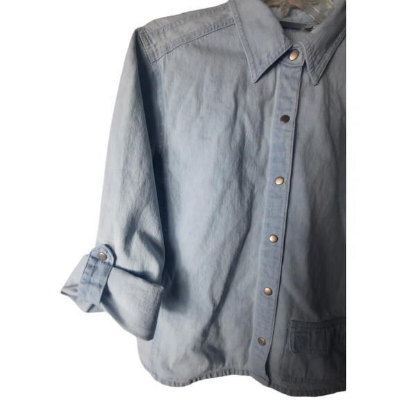 Chicos Design Light Wash Denim Jacket - Picture 4 of 11